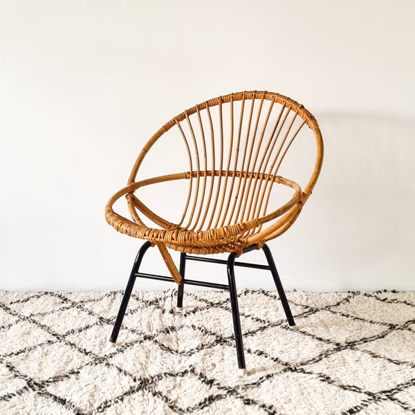 Boho Rattan Shell Chair