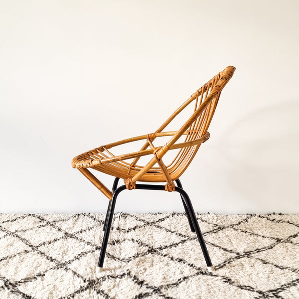 Boho Rattan Shell Chair
