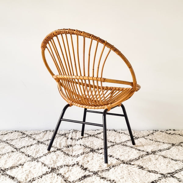 Boho Rattan Shell Chair