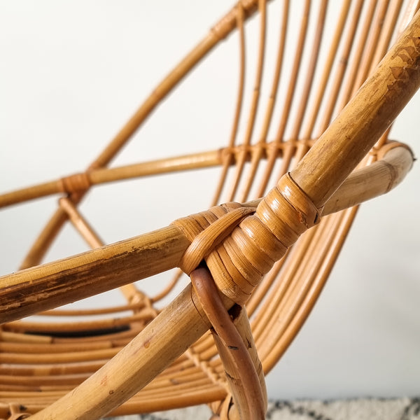 Boho Rattan Shell Chair