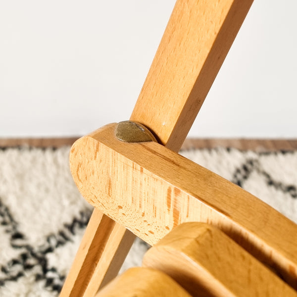 Vintage Wood Folding Chairs - Set of 3