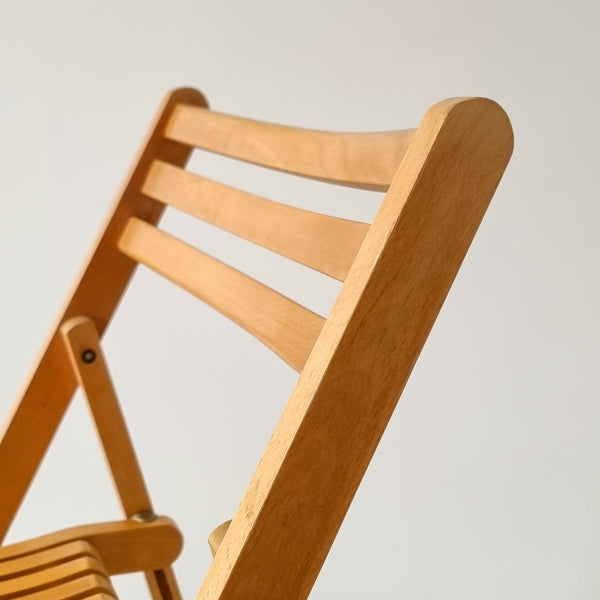 Vintage Wood Folding Chairs - Set of 3
