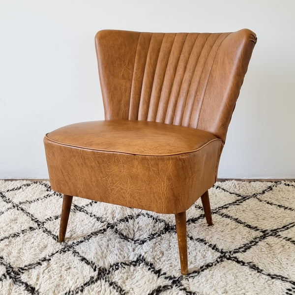Pair of Cognac Cocktail Chairs