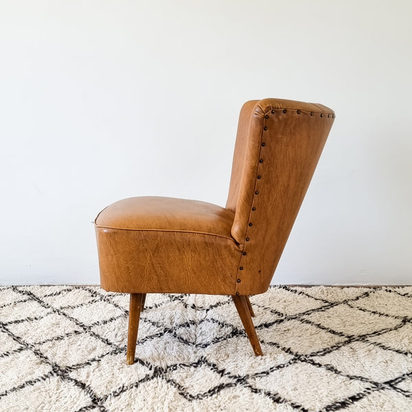 Pair of Cognac Cocktail Chairs