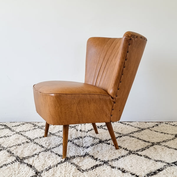 Pair of Cognac Cocktail Chairs