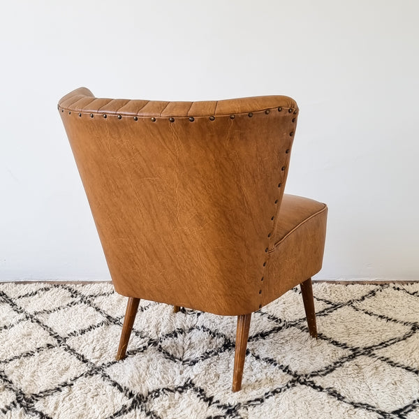Pair of Cognac Cocktail Chairs