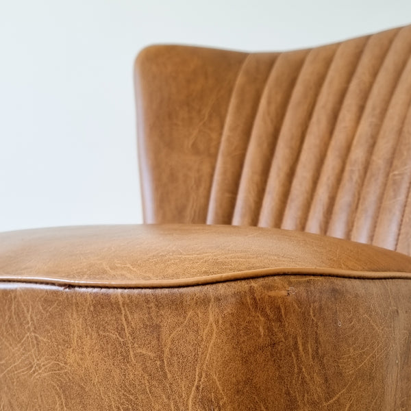 Pair of Cognac Cocktail Chairs