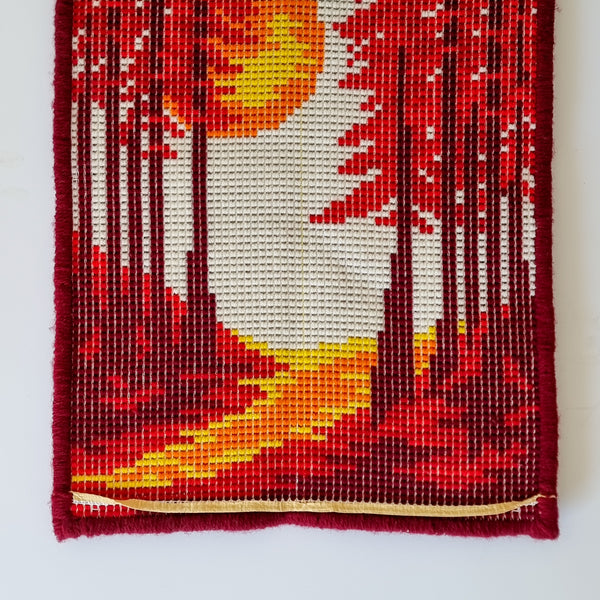 Vintage Sunset 70s Latch Hook Wall Hanging Rug