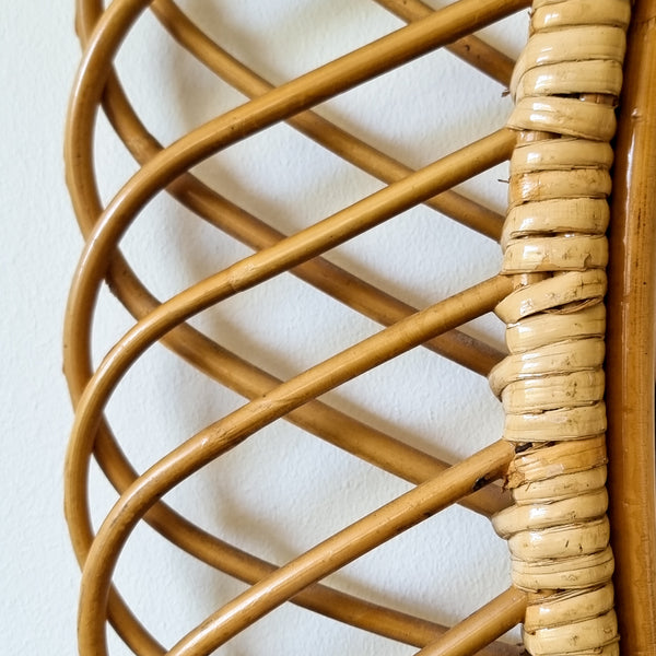 Rattan Oval Sunburst Mirror