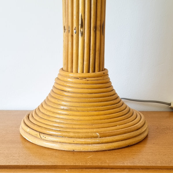 Vintage Rattan Coconut Lamp Mario Torres Lopez