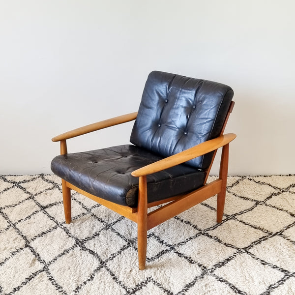 Pair of Danish Leather Armchairs