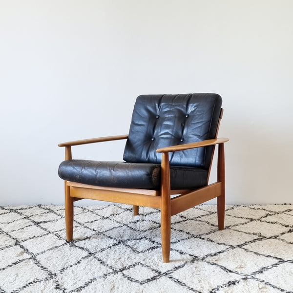 Pair of Danish Leather Armchairs