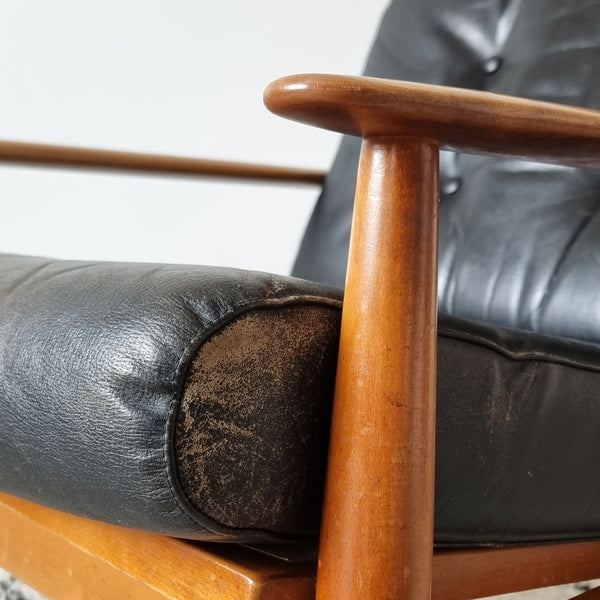 Pair of Danish Leather Armchairs