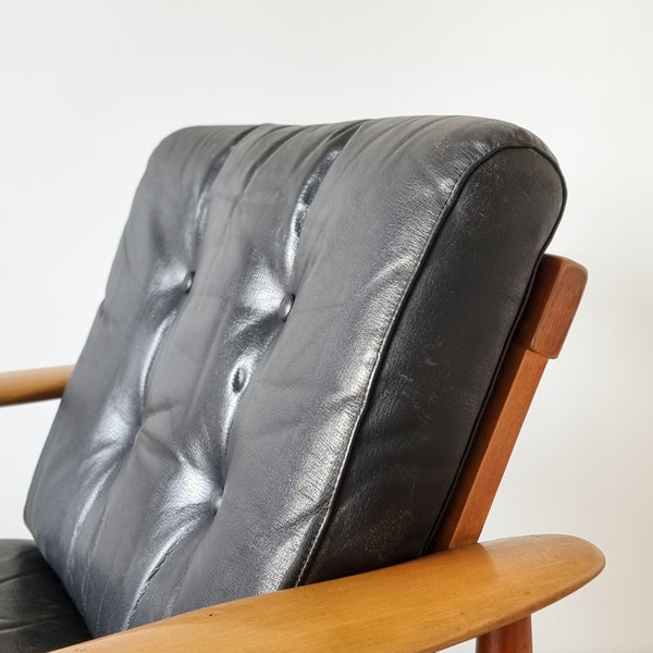 Pair of Danish Leather Armchairs