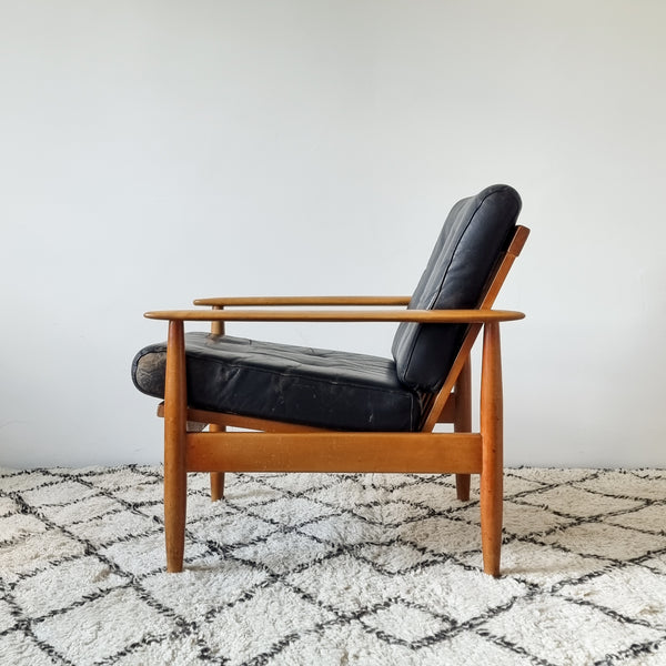 Pair of Danish Leather Armchairs