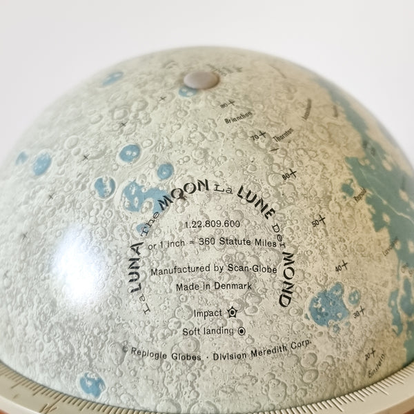 "La Lune" Vintage Tin Replogle Moon Globe