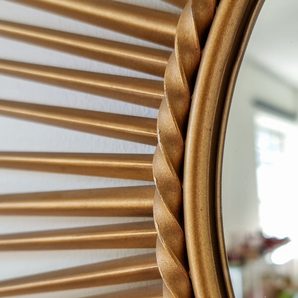Vintage Gold Sunburst Mirror
