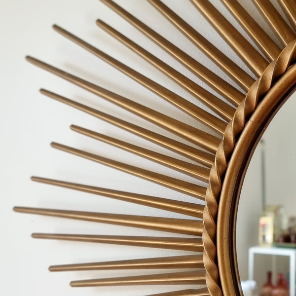 Vintage Gold Sunburst Mirror