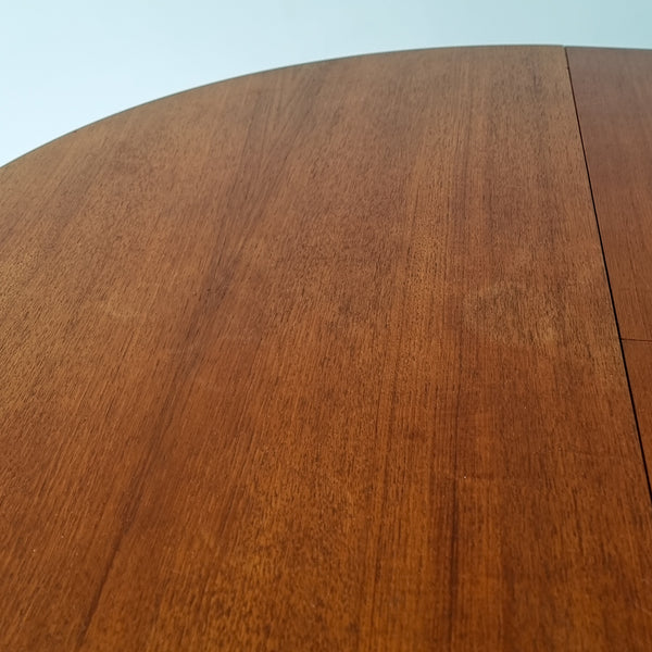 Round Teak Dining Table with Extension