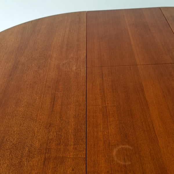Round Teak Dining Table with Extension