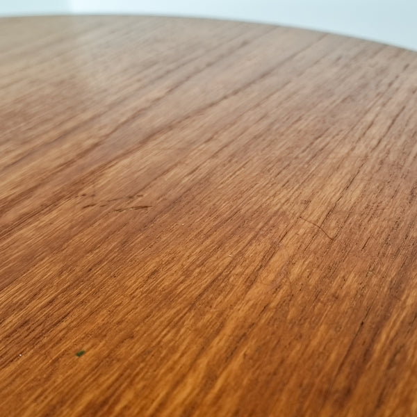 Swedish Round Coffee Table with Brass Details