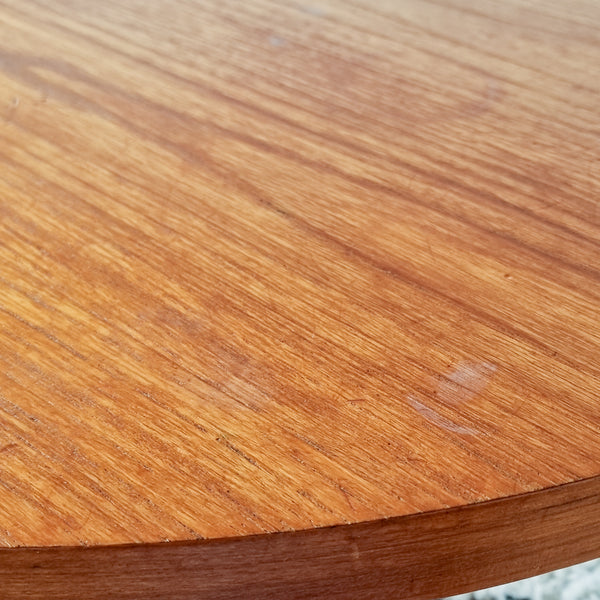 Swedish Round Coffee Table with Brass Details