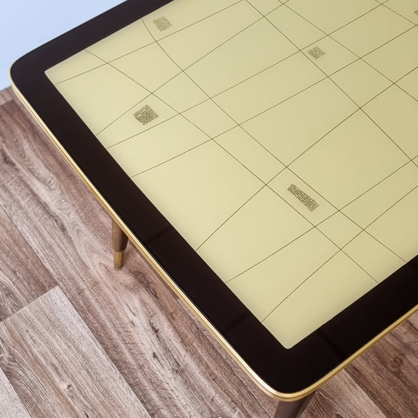 Retro Patterned Adjustable Height Dining Table