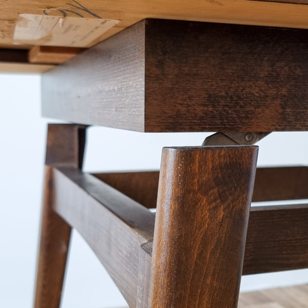 Retro Patterned Adjustable Height Dining Table