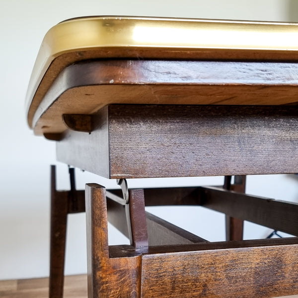 Retro Patterned Adjustable Height Dining Table