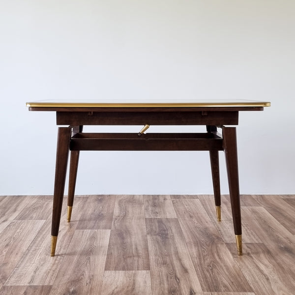 Retro Patterned Adjustable Height Dining Table