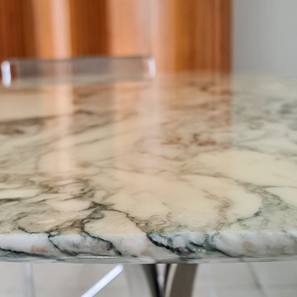 Marble and Steel Dining Table