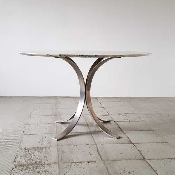 Marble and Steel Dining Table