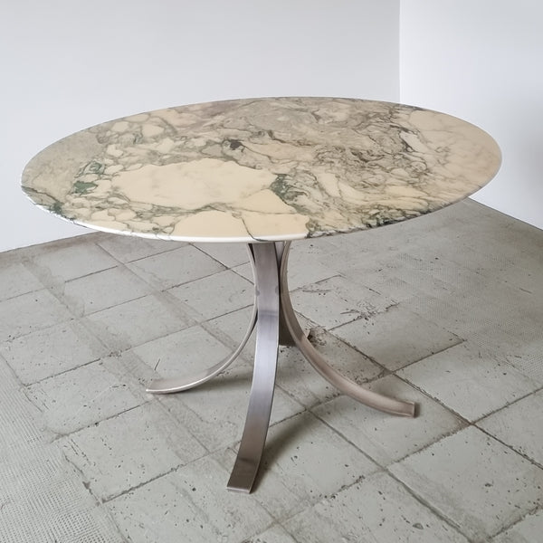 Marble and Steel Dining Table