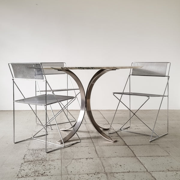 X-line Chairs Niels Jorgen Haugesen for Hybodan- Set of 3