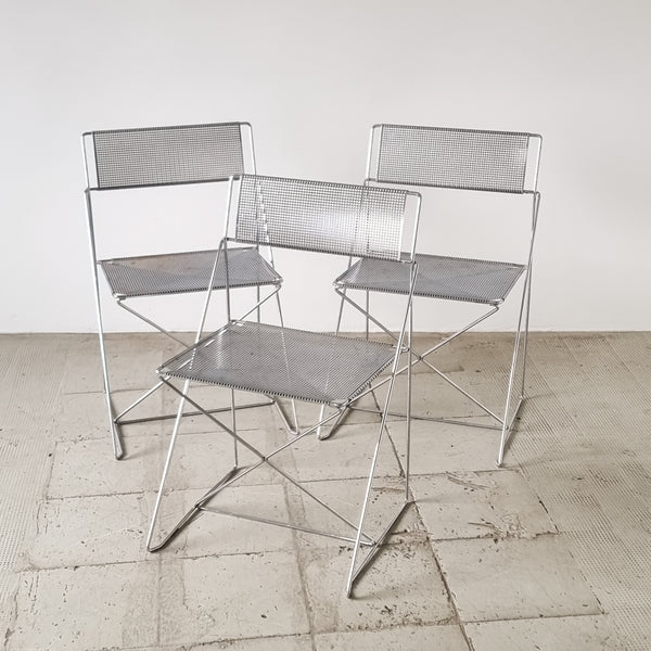 X-line Chairs Niels Jorgen Haugesen for Hybodan- Set of 3