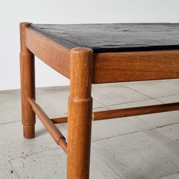Oak and Slate Coffee Table