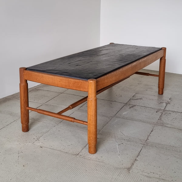 Oak and Slate Coffee Table