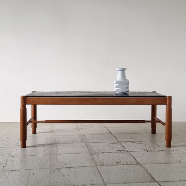 Oak and Slate Coffee Table