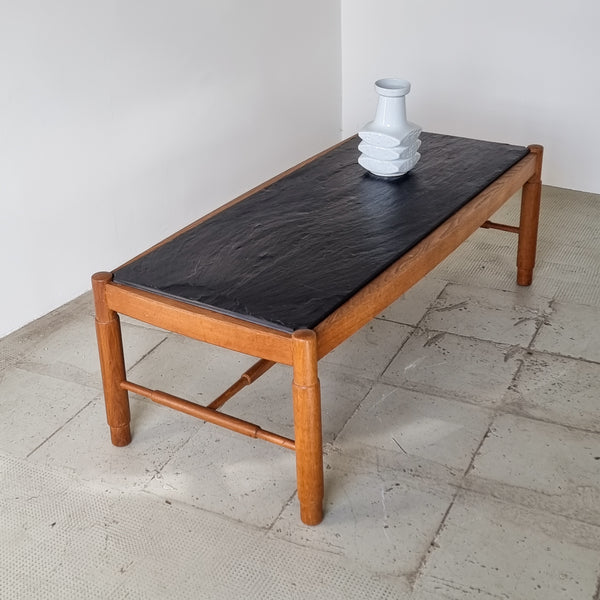 Oak and Slate Coffee Table