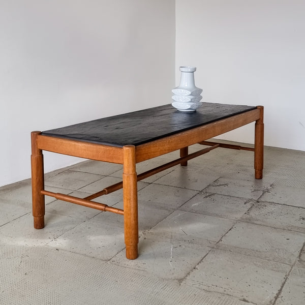 Oak and Slate Coffee Table