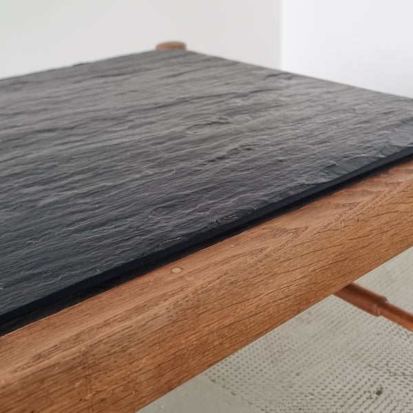 Oak and Slate Coffee Table