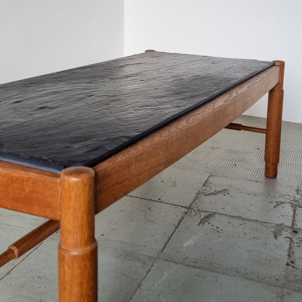 Oak and Slate Coffee Table