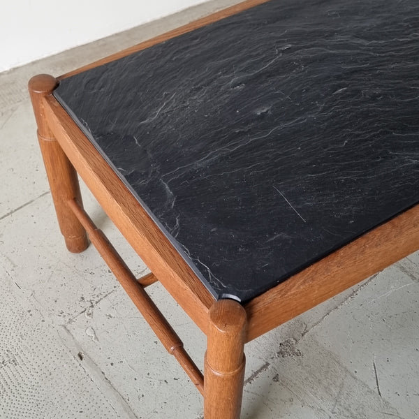 Oak and Slate Coffee Table