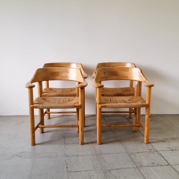 Pine Wood Dining Chairs by Rainer Daumiller - Set of 4