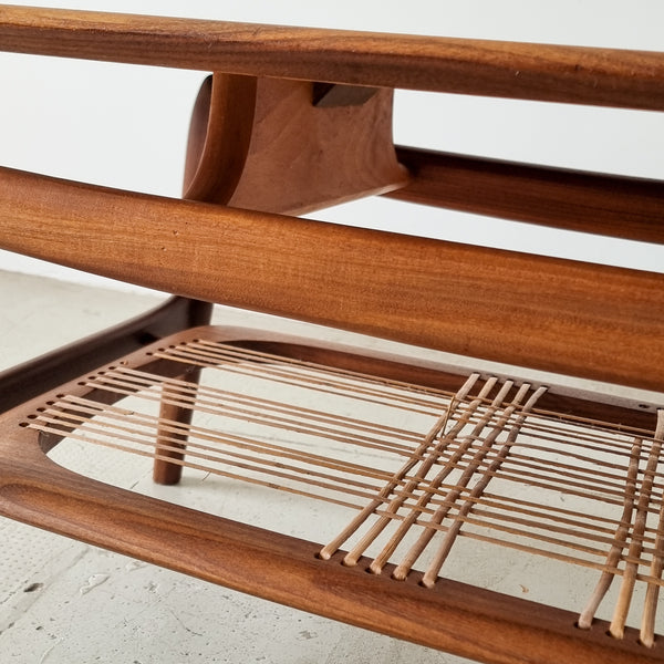 Louis Van Teeffelen Teak Coffee Table with Tile Inlay