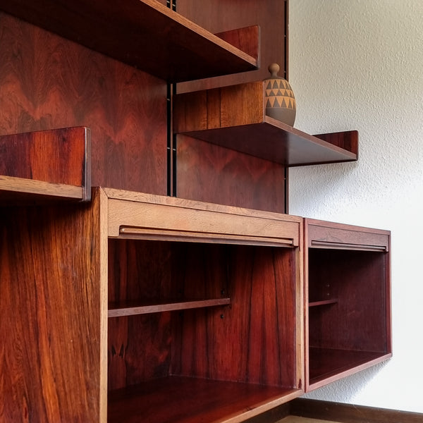Rosewood Wall System Gianfranco Frattini for Bernini
