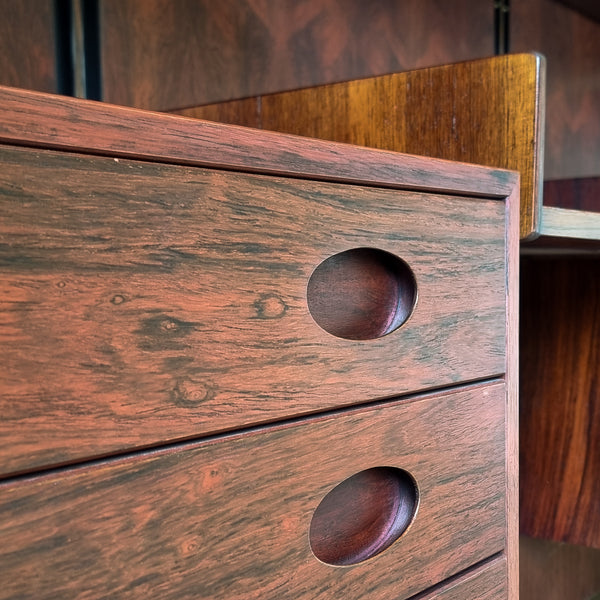 Rosewood Wall System Gianfranco Frattini for Bernini
