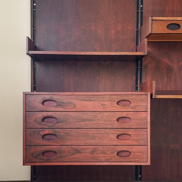 Rosewood Wall System Gianfranco Frattini for Bernini