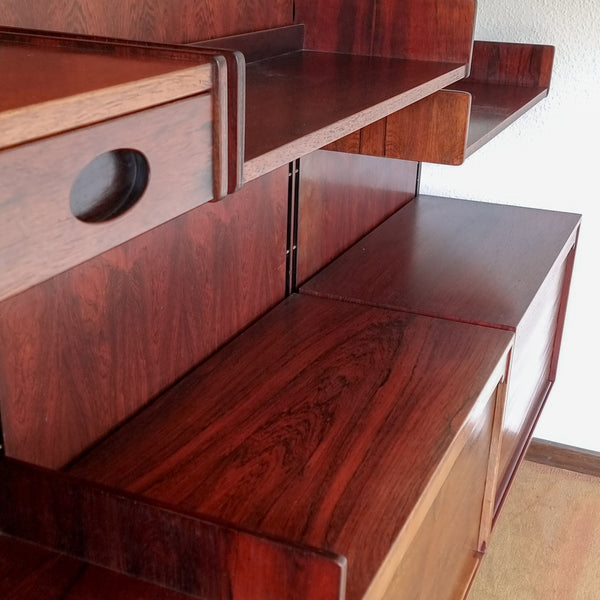 Rosewood Wall System Gianfranco Frattini for Bernini