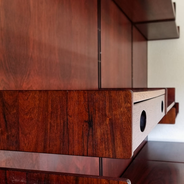 Rosewood Wall System Gianfranco Frattini for Bernini